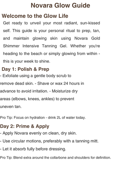 Novara Glow Guide