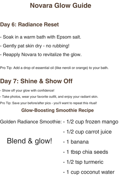 Novara Glow Guide